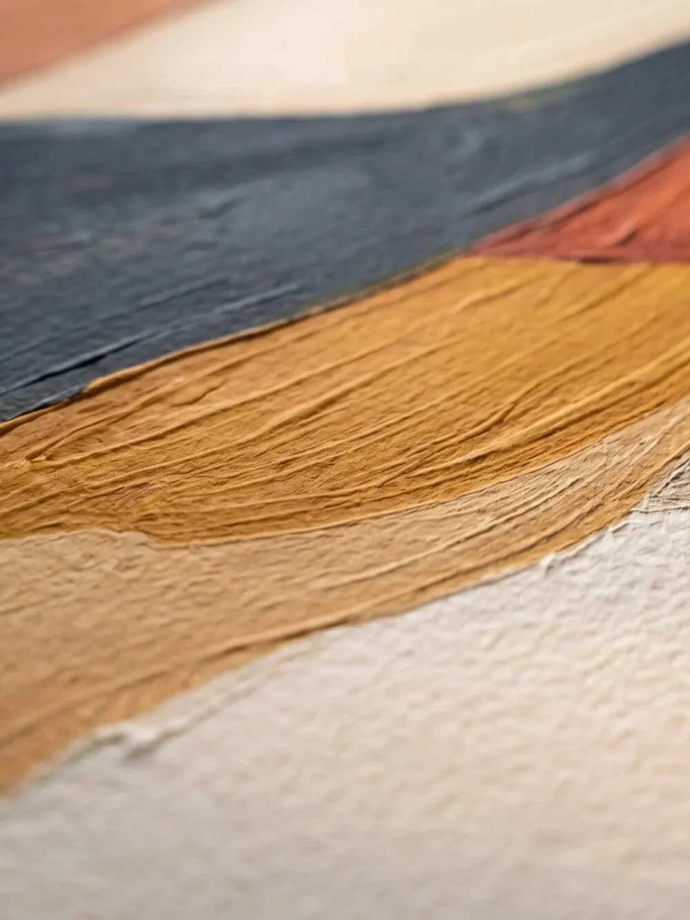 Minimalist Landscape Painting 8x10 Textured Earth Tone Abstract Art